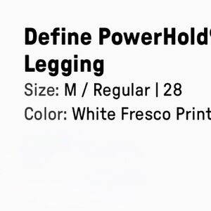 Fabletics White Fresco Print Leggings